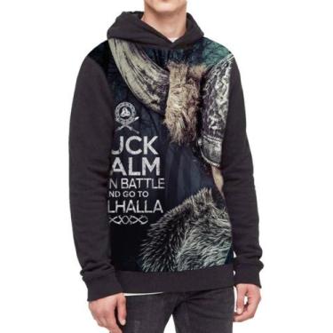 Imagem de Moletom Com Capuz Série Vikings Ref:290 - smoke, Preto, GG