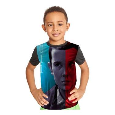 Imagem de Camiseta Infantil Stranger Things Eleven 11 Ref:230 - smoke, Preto, 4