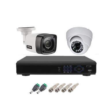 Imagem de Kit Cftv 2 Camera Segurança Hd 720p Dvr Full hd 4ch