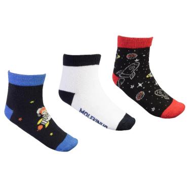 Imagem de Meia Molekinho Infantil Kit C-3 Pares MK24-21991