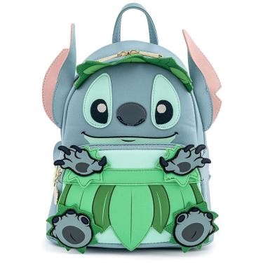 Imagem de Mochila Escolar Infantil 25cm Loungefly Stitch Luau para Crianças, Azul