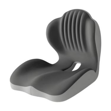 Imagem de KiBcsLic Almofada de Assento com Apoio para As Costas, Almofada de Apoio Lombar Ergonômica, Versátil E Portátil para Cóccix Macio para Assentos de Carro, Preto