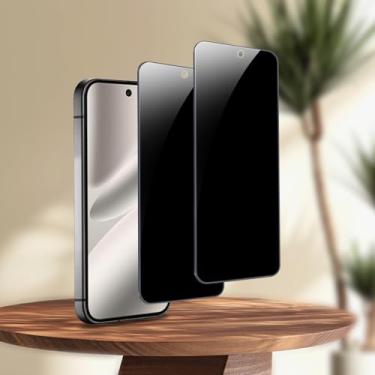 Imagem de Pacote com 2 protetores de tela de vidro temperado para Google Pixel 9 Pro/Pixel 10 Pro, dureza 9H, transparente, antiarranhões, sem bolhas