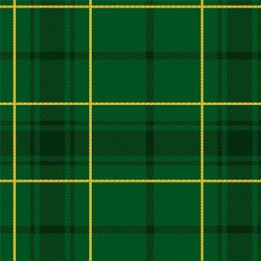 Imagem de Tecido Tricoline Xadrez Dourado Fundo Verde para Natal - Peripan - 50 