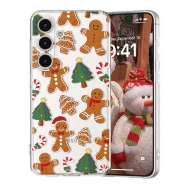 Imagem de DYFYFKDI Capa de Natal para Samsung Galaxy S23 FE Linda Árvore de Natal Feliz Natal Homem Pão de Gengibre Papai Noel Estética Meninas Meninas Mulheres Crianças Capa Protetora TPU Macio