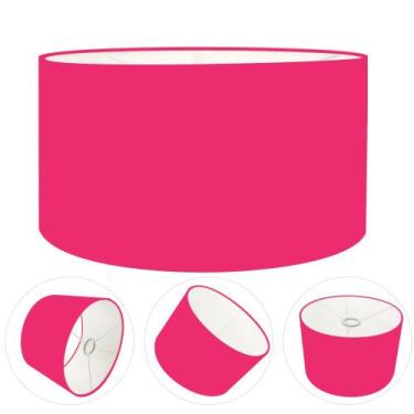 Imagem de Cúpula Abajur Cilíndrica Cp-7024 Ø50x25cm Rosa Pink - Vivare
