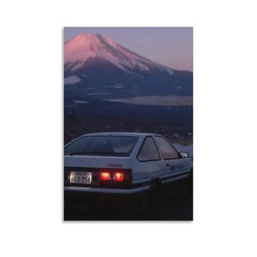 Imagem de Jdm Car Ae86 Suporte de luz traseira Fuji Art Cartazes e impressões de carro tela de parede decoração de sala de estar para homens pinturas estéticas fotos decoração de parede emoldurado sem moldura