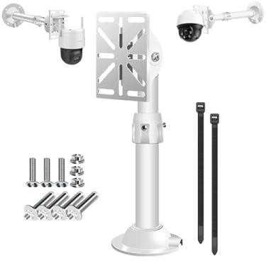 Imagem de Câmera de segurança telescópica CCTV Suporte de bico de pato (30-60 cm/11,8-23,6 pol.) com placa adaptadora - inclinação de 180°/rotação de 360°, suporte de alumínio para ajuste de ângulo interno