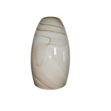 Imagem de ThyFenno Abajur de vidro oval branco soprado à mão para arandela de parede de bateria