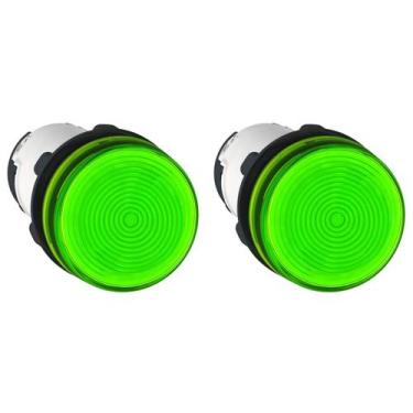 Imagem de 2 Sinaleiro Verde 22mm Para Lâmpada Ba9s 250v Schneider