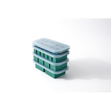 Imagem de Souper Cubes Conjunto de moldes de silicone para freezer com 2 colheres de sopa, 1/2, 1 e 2 xícaras, bandejas de silicone para freezer com tampas – Pacote essencial para preparação de refeições e