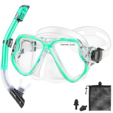 Imagem de Conjunto de equipamento de mergulho PIYAZI Snorkel para adultos e cria