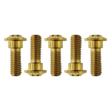 Imagem de Parafusos de montagem do rotor do disco de freio traseiro Arashi para Yamaha YZF R1 2004-2021, R6 03-19, MT-10 FZ-10 ABS 2016-2020 Parafusos Torx cônicos de titânio M8x22 Ouro 5 peças