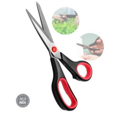 Imagem de Kit 6 Tesouras Afiada Picotar Costura Corta Grande Premium - Ami