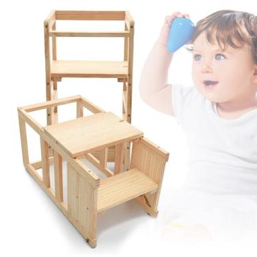 Imagem de Torre De Aprendizagem Montessoriana Regulagem De Altura 4x1 - Tribosho