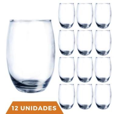 Imagem de Copo de Vidro Aruba Redondo Luxo 465ml Suco Agua Nadir 12Un - NADIR FI