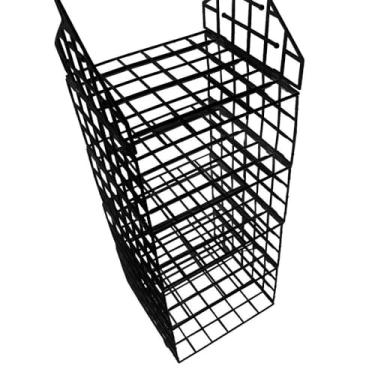 Imagem de Organizador Suspenso Dobrável Preto com 5 Níveis, 85cm de Altura, Telado, Ideal para Armário, Closet e Organização Vertical de Roupas