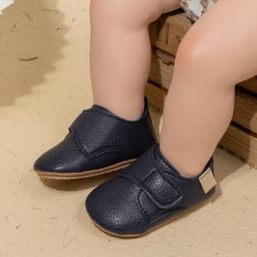Imagem de Tênis para bebês meninos meninas cano alto sola macia antiderrapante infantil leve pré-andador primeiro berço, A03/azul, 12-18 Months Toddler