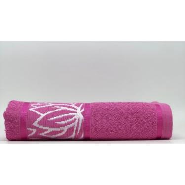Imagem de Toalha de Banho Gigante 75x150 Jacquard Felpuda 480g – 100% Algodão Alta Absorção (Rosa)