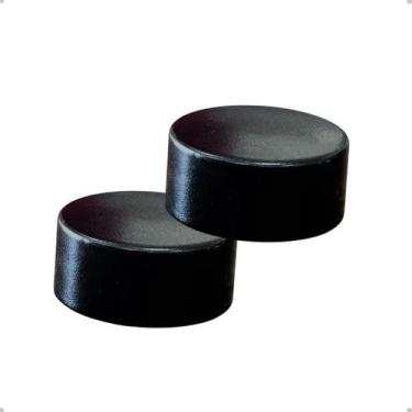 Imagem de Kit Ponteira Tampa 28mm Alumínio Varão Cortina Simples Suiço Tampão 2 