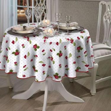 Imagem de Toalha De Mesa Dohler Clean Redonda 160cm Limpa Fácil