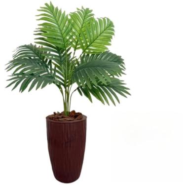 Imagem de Planta Artificial Palmeira com Vaso Decorativo 75cm para Sala e Casa(Marrom)