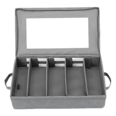 Imagem de YWJLQH Estojo portátil para talheres, 41,4 x 33 x 14,5 cm, para cozinha, com janela transparente, leve e com divisórias ajustáveis.