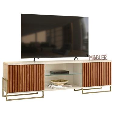 Imagem de Rack Bancada Tv 75 Metha 180 Cm Cinamomo Mell Off White Mbl Cinamomo Mell Off White
