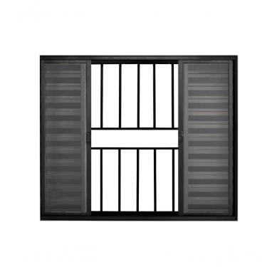 Imagem de Veneziana 6 Folhas De Correr C/grade 1.00 X 1.00 Alumínio Preto Linha Modular - Hale