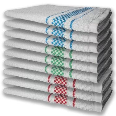 Imagem de 9 Panos De Prato Atoalhado Felpudo Premium Vd+az+vm