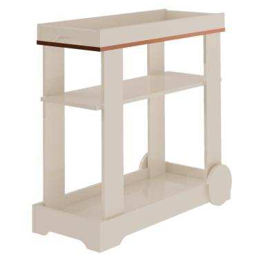 Imagem de Carrinho Bar Com Rodizios 80 Cm 4627 Off White Arly