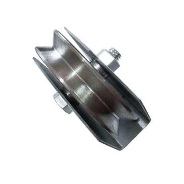 Imagem de Roldana Ferro Maciça 100mm (4) Para Cantoneira - Caixa Fechada - Ferrosul