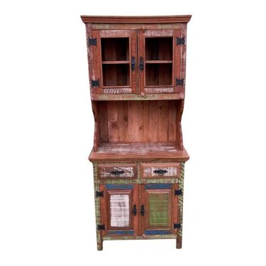 Imagem de Armário Farmácia Colorido Madeira Demolição 190 X 80 Sudeste Rústico