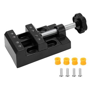 Imagem de Mini braçadeira de torno resistente, liga de alumínio, design ergonômico, braçadeira de bancada portátil para projetos de perfuração de moagem, faça você mesmo, faixa de fixação