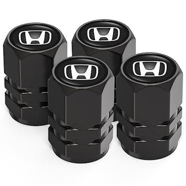 Imagem de Tampas de válvula de pneu, tampas de haste de válvula para Honda Accord Civic Fit CRV Pilot EX CR-V EX-L Touring Pilot, tampas de pneu de carro de liga para acessórios de carro à prova de vazamento