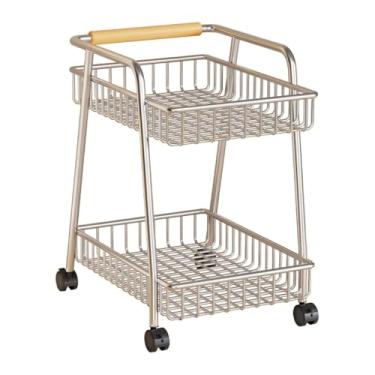 Imagem de Fxzqgnh Carrinho de Armazenamento para Lavanderia, Organizador de Banheiro, Carrinho Utilitário Multiuso de 2 Níveis para Quarto E Cozinha.