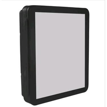 Imagem de Armario banheiro com espelho embutir sobrepor, Organizador com Prateleiras Ajustáveis - Acabamento em Branco, Ideal para Banheiros Pequenos e Modernos(Preto)