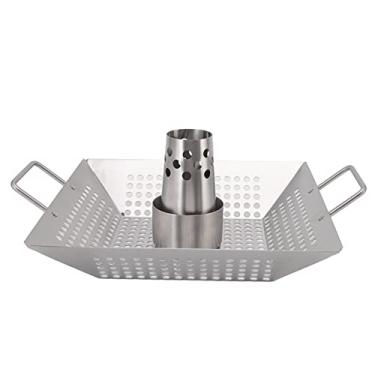 Imagem de Acouto Suporte para Torrador de Frango Em Aço Inoxidável de Qualidade Alimentar Premium - Suporte Vertical Versátil para Frango Com Coluna Removível e Bandeja de Coleta de óleo Grelha, Defumador e