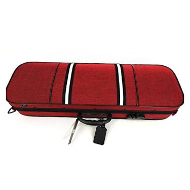 Imagem de Estojo De Violino Em Tela Tamanho 4/4 Com Higrômetro De Tiras E Capa De Tecido Estojo De Violino Tamanho Completo Estojo de Violino (Color : 02)