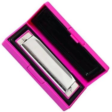 Imagem de Gaita profissional 10 furos C chave diatônica blues harpa instrumento de metal durável material do corpo