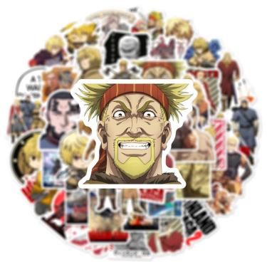 Imagem de Adesivos Vinland Sagas Anime 50 peças de PVC impermeáveis e à prova de sol