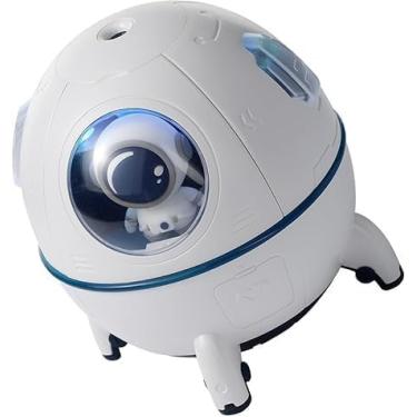 Imagem de Umidificador de Ar Aromatizador Ambiente Difusor de Aromas Eléctrico Astronauta Nave Espacial Recarregável Bivolt 220ml Com Led