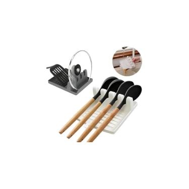 Imagem de Descanso de Talher, Polipropileno, 14cm x 13cm, Organizador para Utensílios Culinários, Prático para Cozinha