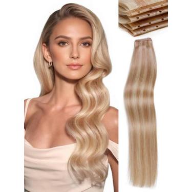 Imagem de Extensiones de Cabello WIGNEE OVO Rubio Fresa 50cm Cabello Humano