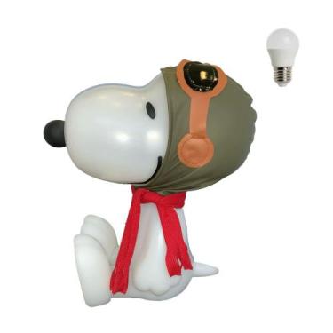 Imagem de Luminária Snoopy Aviador Cachorro Charlie Brown com Lâmpada LED - Deco