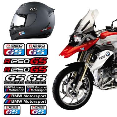 Imagem de Kit Adesivo Moto Capacete Bmw R 1250 Gs Preto Cor Preto
