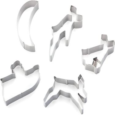 Imagem de Kit 5 Moldes Cookies Natal Trenós Biscoito Bolacha Fox Run