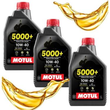 Imagem de Kit Óleo Motul 5000 10w40 Semissintético 3 Litros