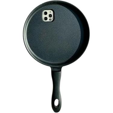 Imagem de Capa para celular Samsung S25 Edge, frigideira criativa engraçada, capa protetora de TPU (preta)