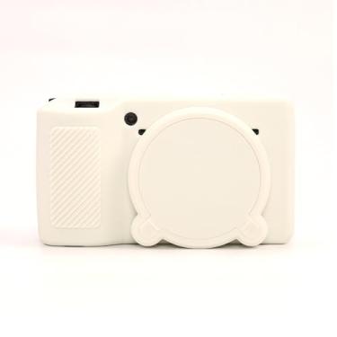 Imagem de Capa para câmera GR IIIx GR III, capa protetora de silicone macio ultrafina e leve para câmera Ricoh GR IIIx GR III GR3x GR3 com capa de lente removível (branca)